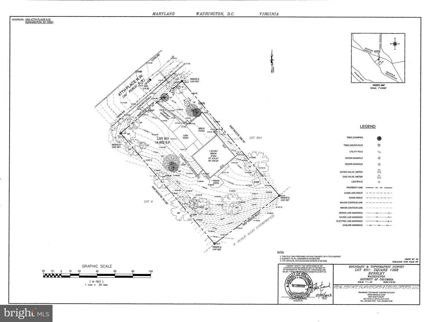1843 47TH PL NW, WASHINGTON, District Of Columbia 20007, ,Land,For sale,1843 47TH PL NW,DCDC2203468 MLS # DCDC2203468