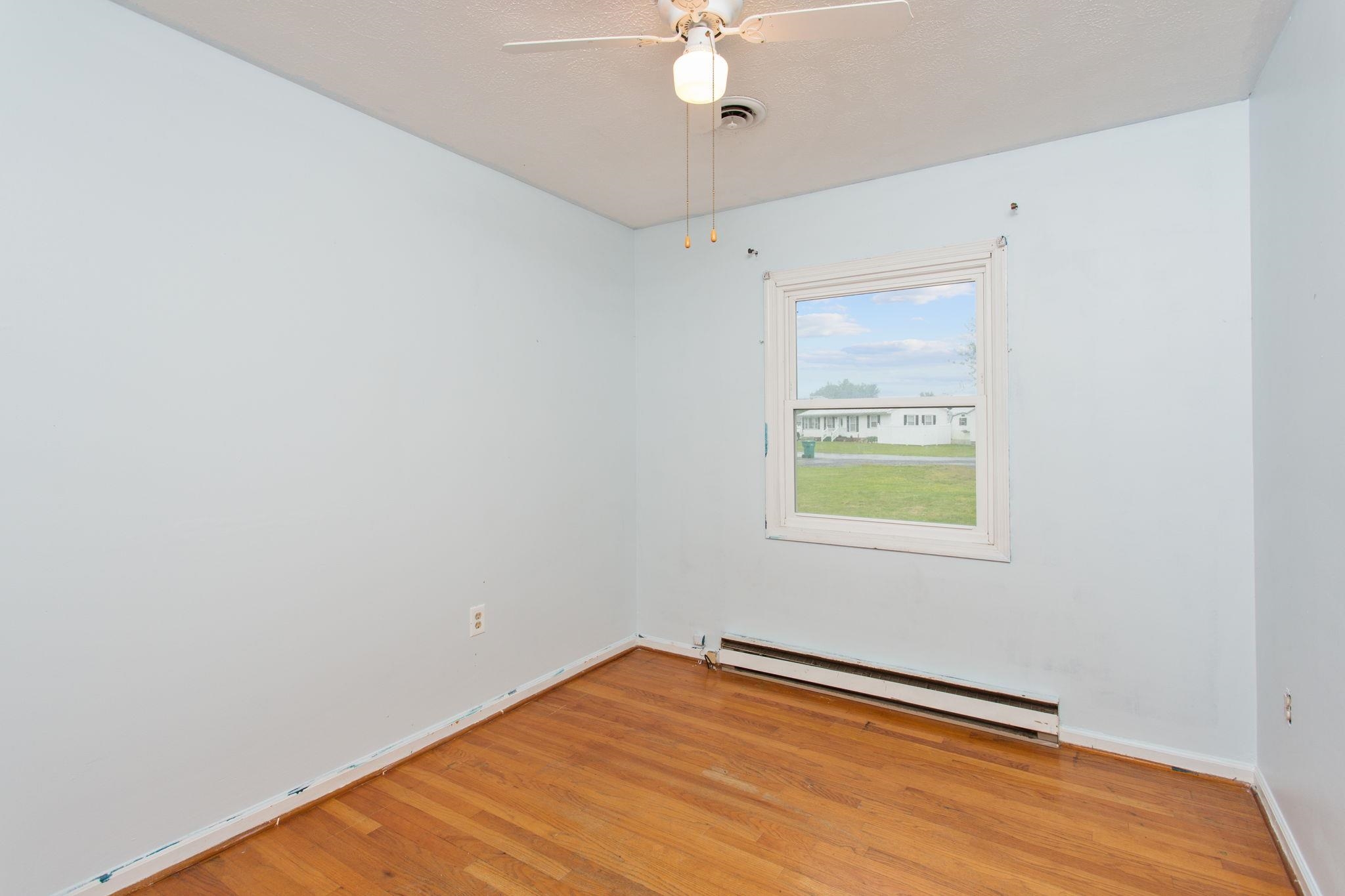 with hardwood floor.
