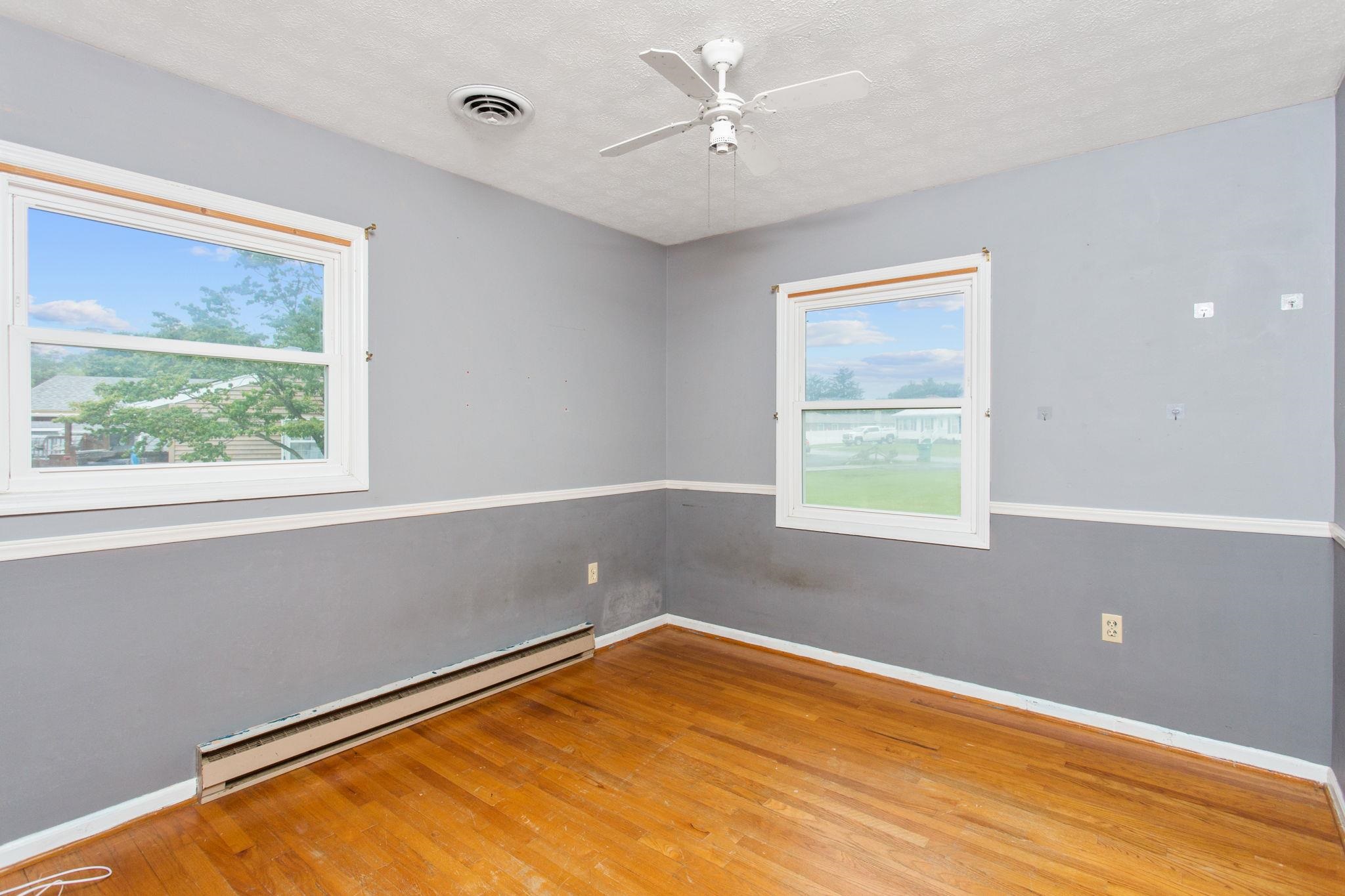with hardwood floor