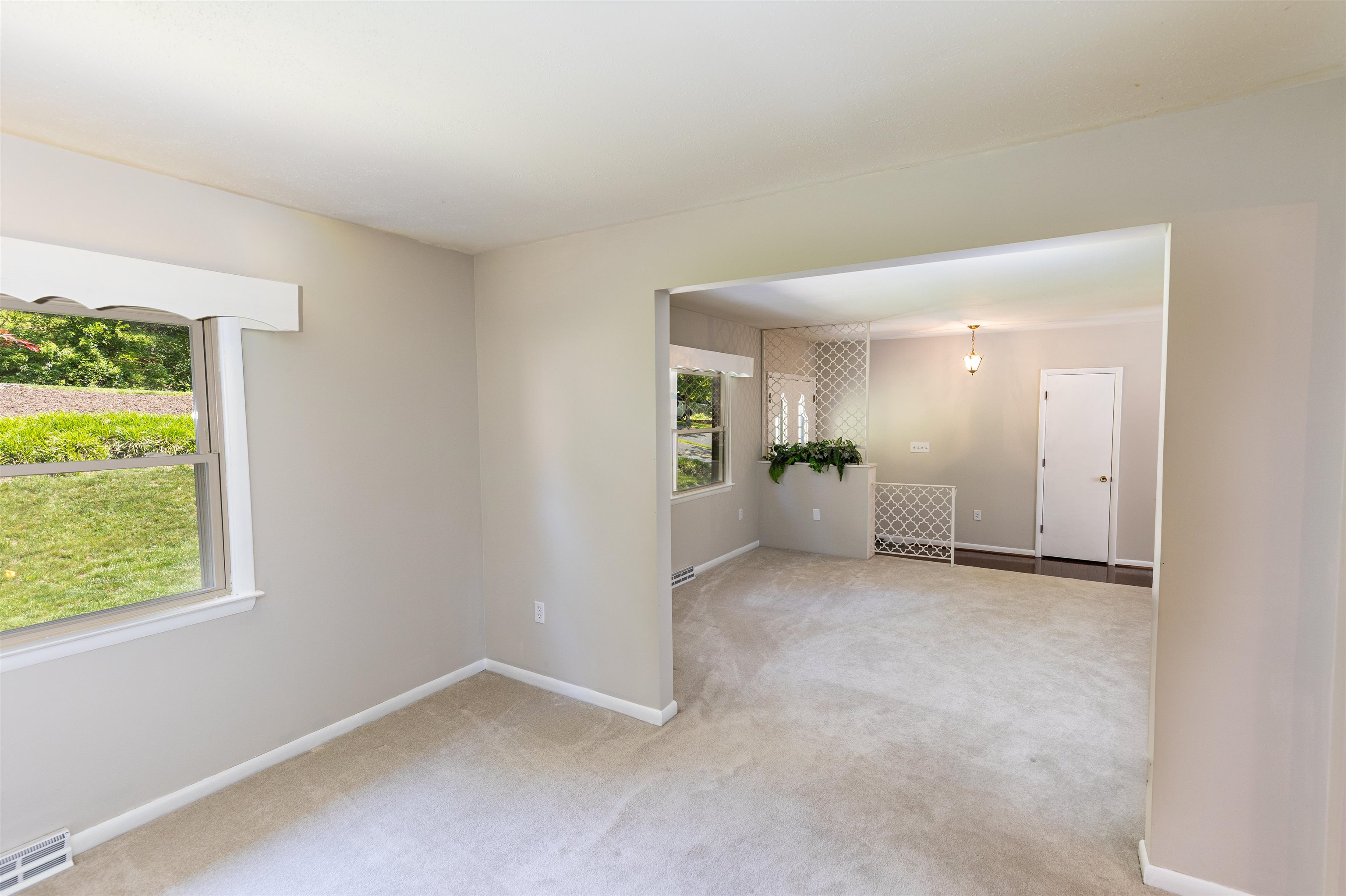 Dining room opens into living room