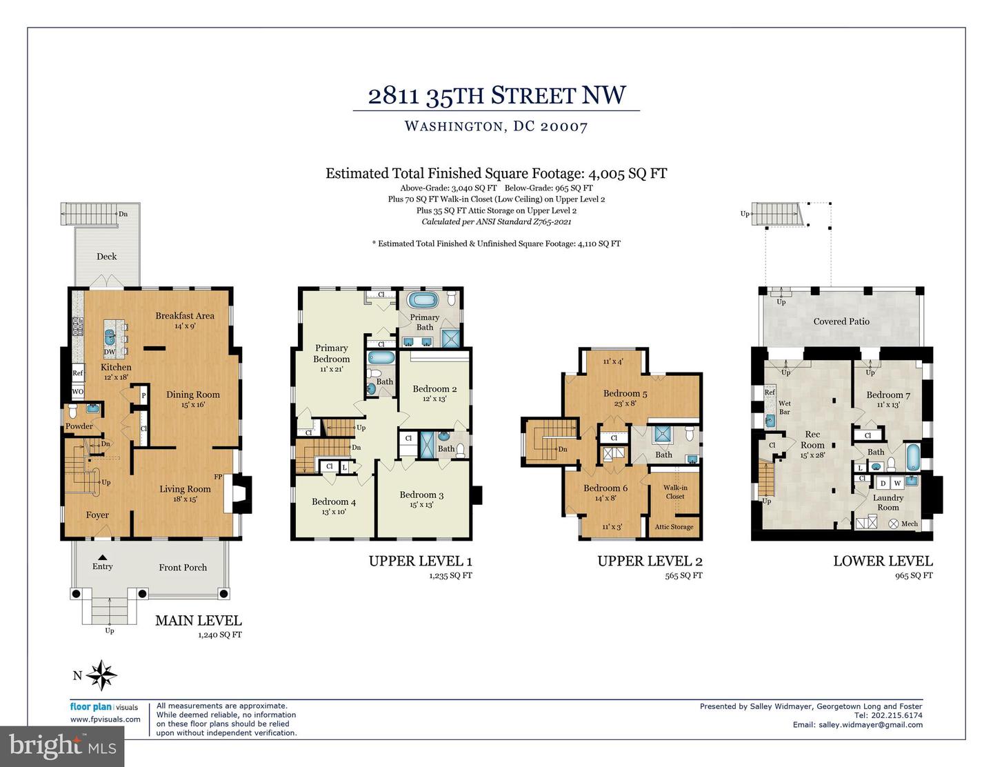 2811 35TH ST NW, WASHINGTON, District Of Columbia 20007, 7 Bedrooms Bedrooms, ,5 BathroomsBathrooms,Residential,For sale,2811 35TH ST NW,DCDC2204172 MLS # DCDC2204172