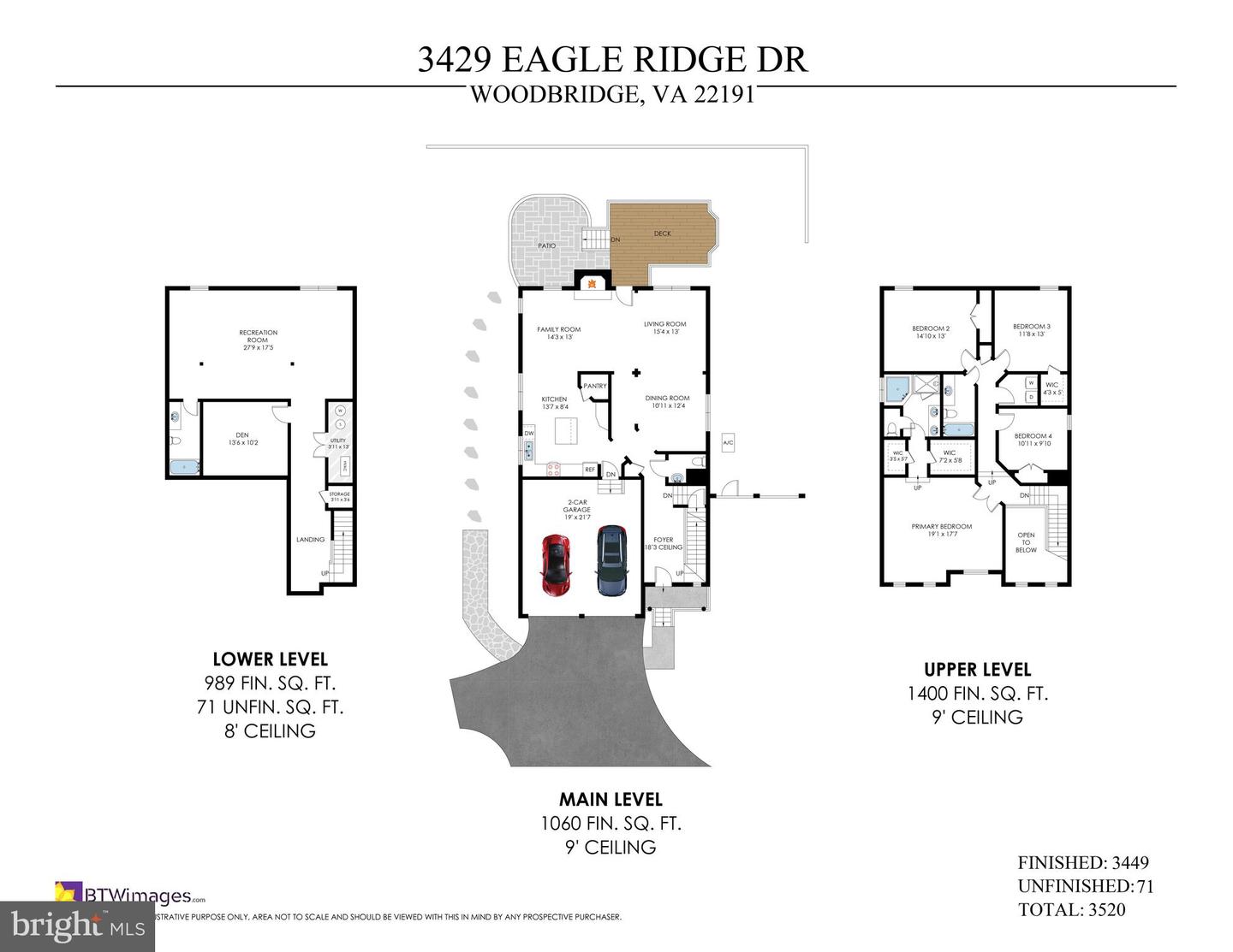 3429 EAGLE RIDGE DR, WOODBRIDGE, Virginia 22191, 4 Bedrooms Bedrooms, ,3 BathroomsBathrooms,Residential,For sale,3429 EAGLE RIDGE DR,VAPW2094770 MLS # VAPW2094770
