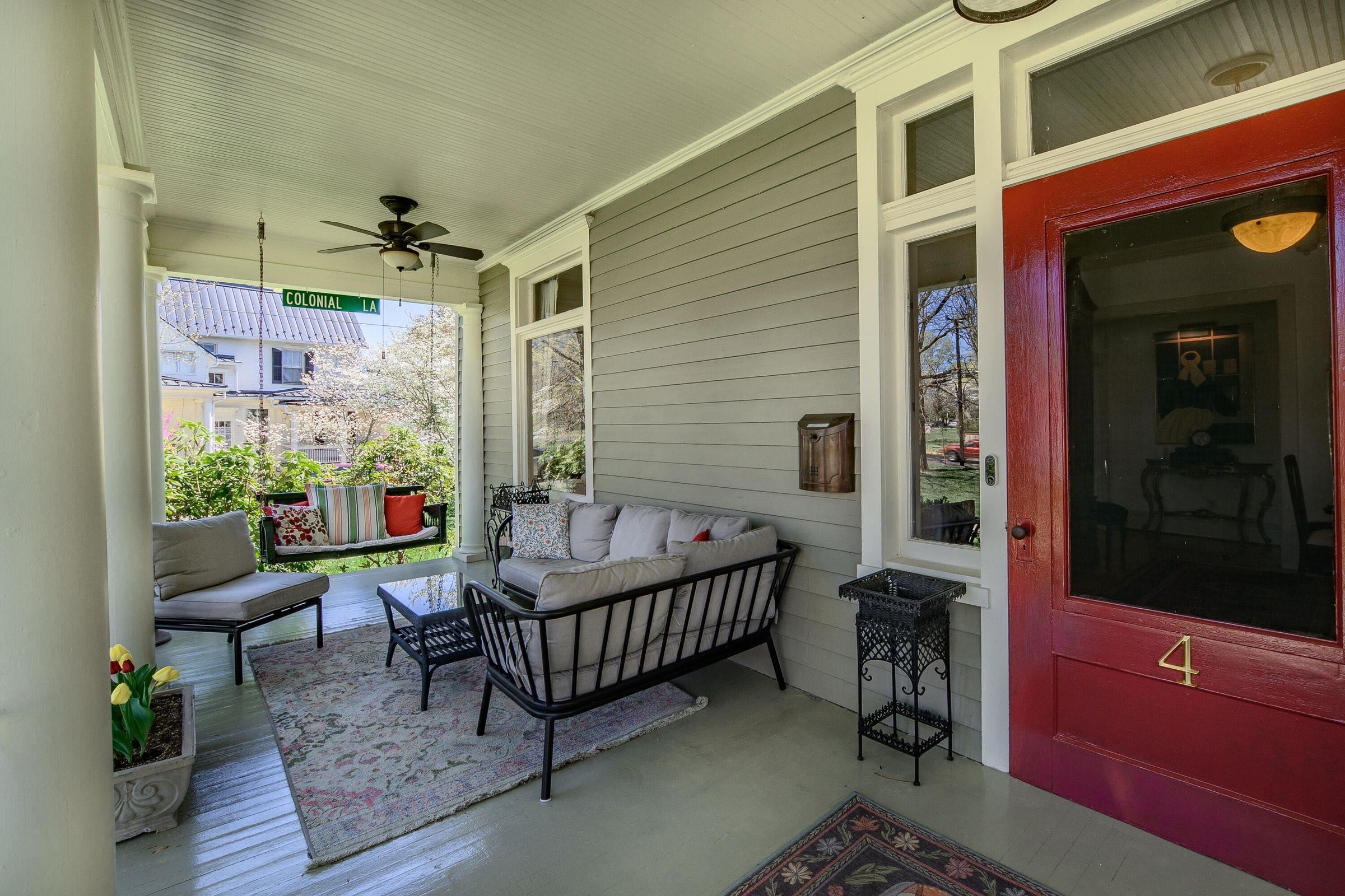 Elegant formal entrance.