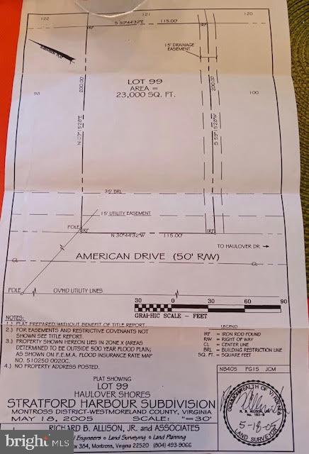 LOT 99 AMERICAN DRIVE, MONTROSS, Virginia 22520, ,Land,For sale,-LOT 99 AMERICAN DRIVE,VAWE2009074 MLS # VAWE2009074