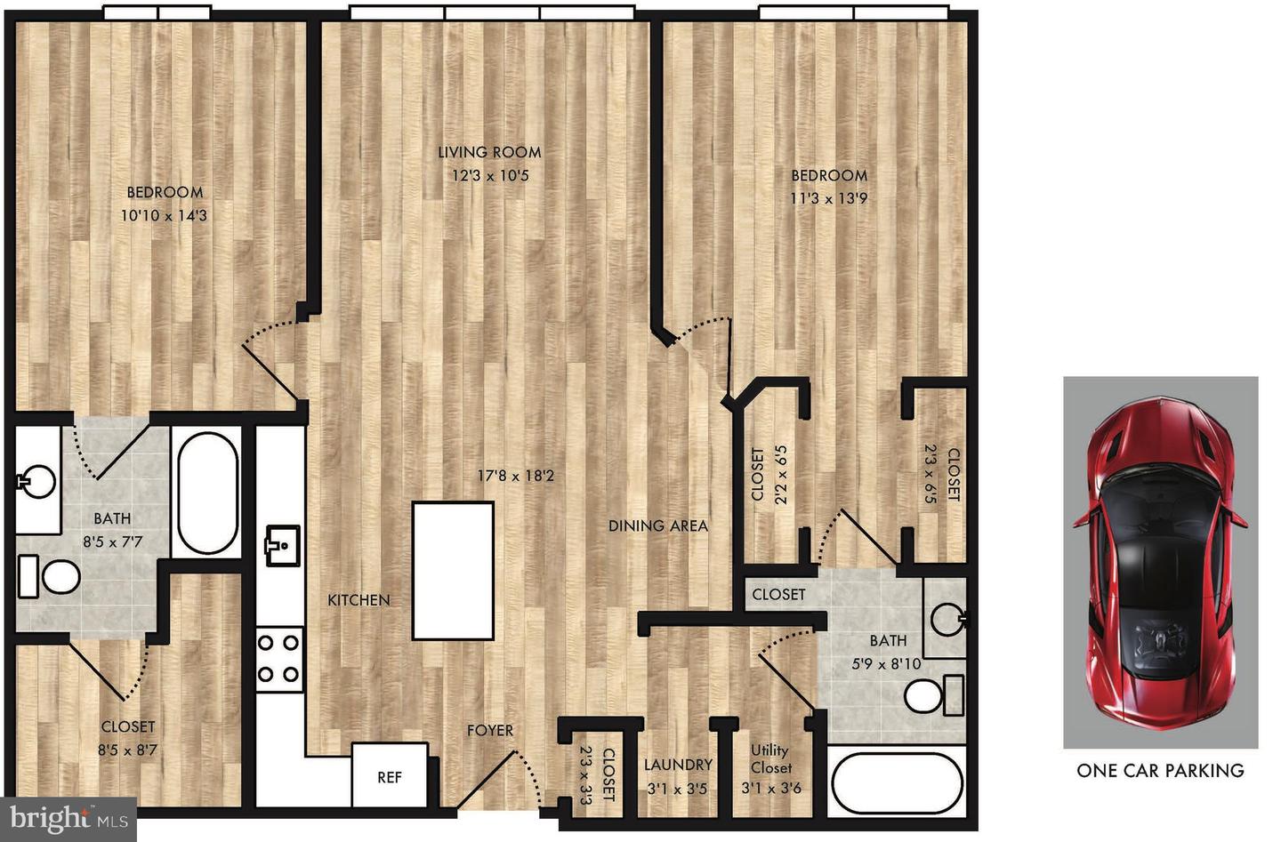 1800 WILSON BLVD #318, ARLINGTON, Virginia 22201, 2 Bedrooms Bedrooms, ,2 BathroomsBathrooms,Residential,For sale,1800 WILSON BLVD #318,VAAR2054630 MLS # VAAR2054630