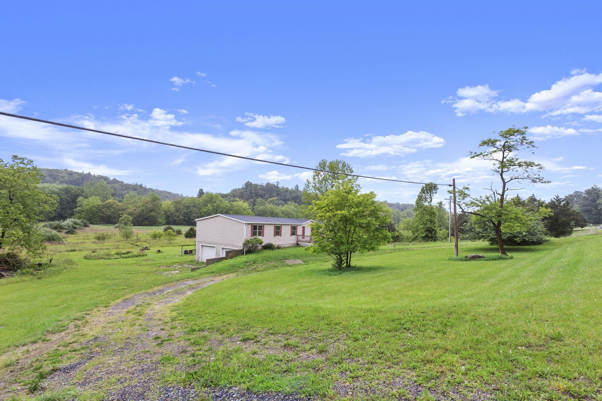 from lower driveway.