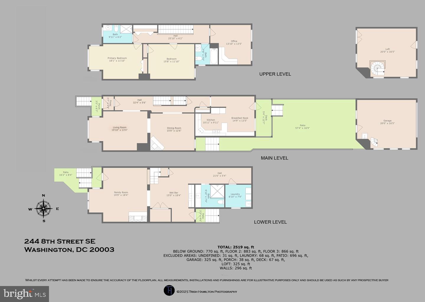 244 8TH ST SE, WASHINGTON, District Of Columbia 20003, 3 Bedrooms Bedrooms, ,3 BathroomsBathrooms,Residential,For sale,244 8TH ST SE,DCDC2206082 MLS # DCDC2206082