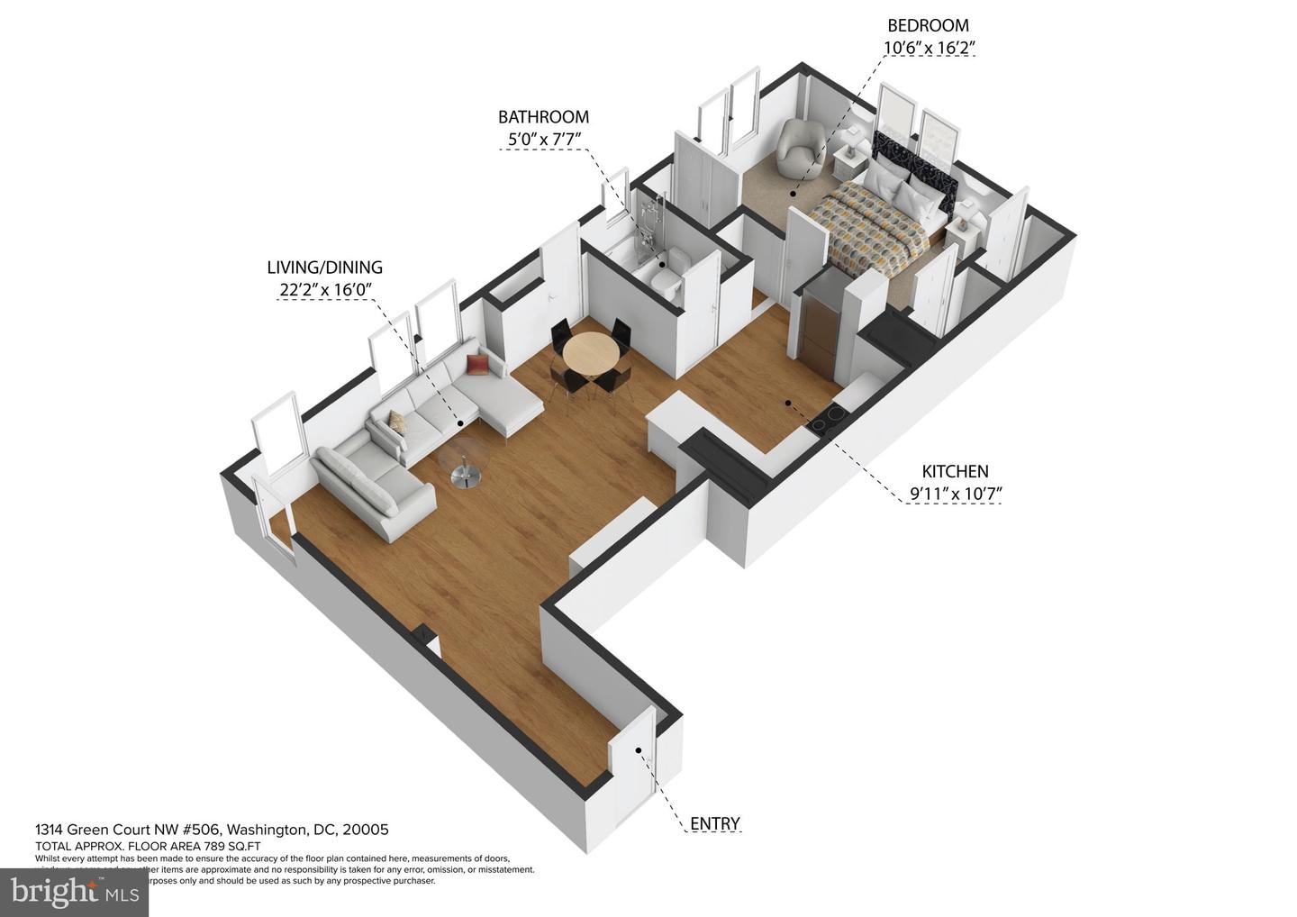 1314 MASSACHUSETTS AVE NW #506, WASHINGTON, District Of Columbia 20005, 1 Bedroom Bedrooms, ,1 BathroomBathrooms,Residential,For sale,1314 MASSACHUSETTS AVE NW #506,DCDC2206470 MLS # DCDC2206470