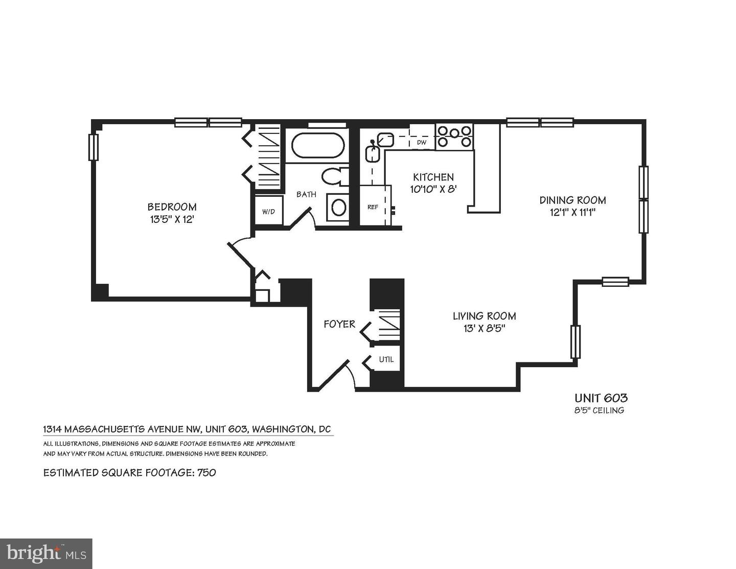 1314 MASSACHUSETTS AVE NW #603, WASHINGTON, District Of Columbia 20005, 1 Bedroom Bedrooms, ,1 BathroomBathrooms,Residential,For sale,1314 MASSACHUSETTS AVE NW #603,DCDC2206382 MLS # DCDC2206382