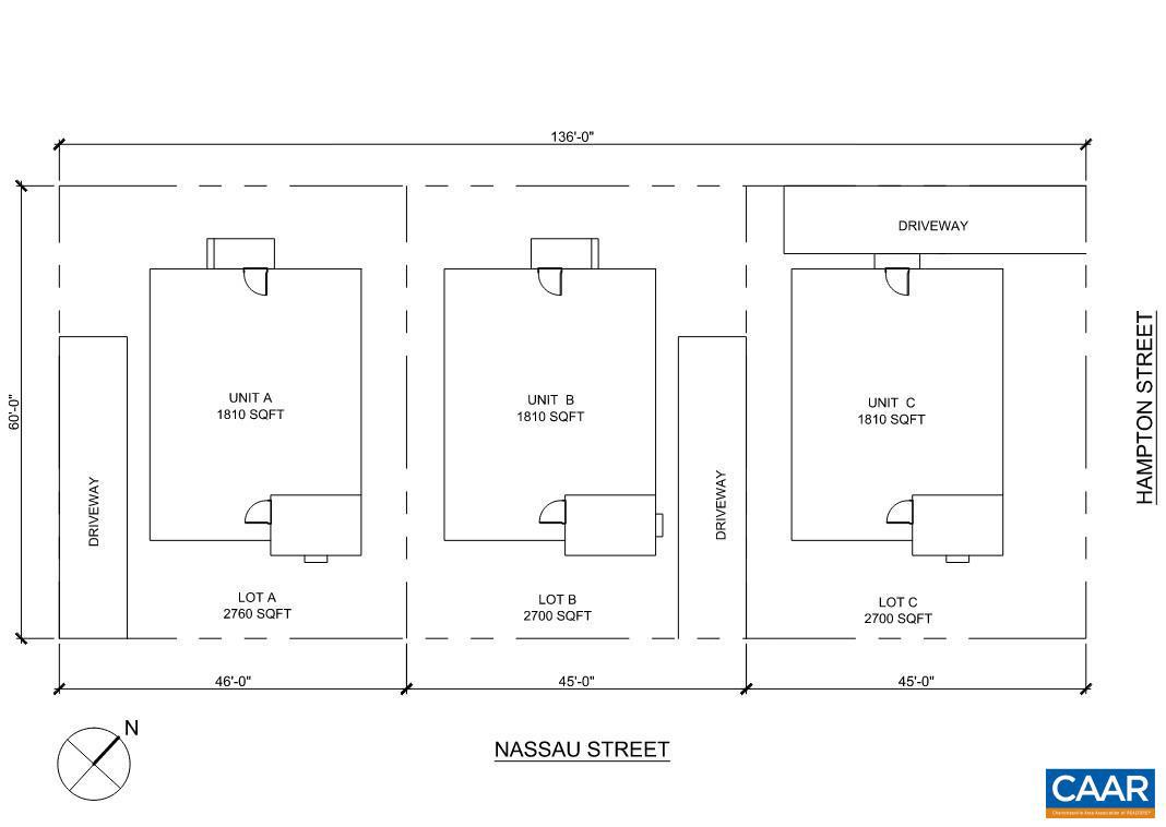 1418 HAMPTON ST #A, B, C, CHARLOTTESVILLE, Virginia 22902, ,Land,For sale,1418 HAMPTON ST #A, B, C,665978 MLS # 665978