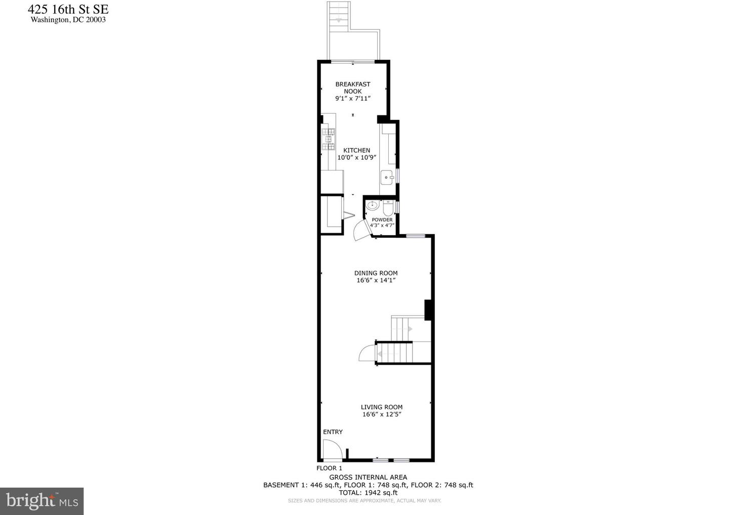425 16TH ST SE, WASHINGTON, District Of Columbia 20003, 3 Bedrooms Bedrooms, ,2 BathroomsBathrooms,Residential,For sale,425 16TH ST SE,DCDC2206668 MLS # DCDC2206668