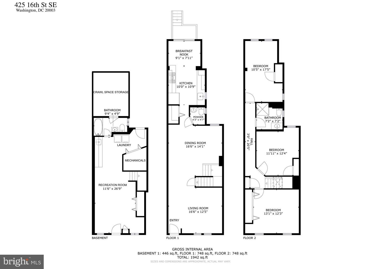 425 16TH ST SE, WASHINGTON, District Of Columbia 20003, 3 Bedrooms Bedrooms, ,2 BathroomsBathrooms,Residential,For sale,425 16TH ST SE,DCDC2206668 MLS # DCDC2206668