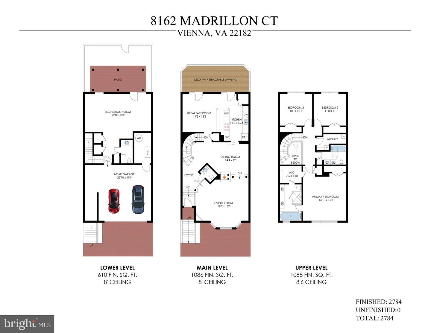 8162 MADRILLON CT, VIENNA, Virginia 22182, 3 Bedrooms Bedrooms, ,2 BathroomsBathrooms,Residential,For sale,8162 MADRILLON CT,VAFX2249476 MLS # VAFX2249476