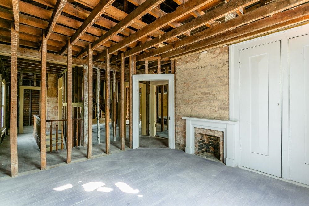 on upper level with lots of character.