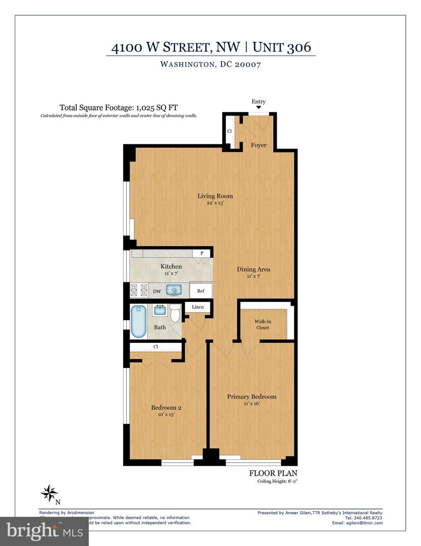 4100 W ST NW #306, WASHINGTON, District Of Columbia 20007, 2 Bedrooms Bedrooms, ,1 BathroomBathrooms,Residential,For sale,4100 W ST NW #306,DCDC2207590 MLS # DCDC2207590