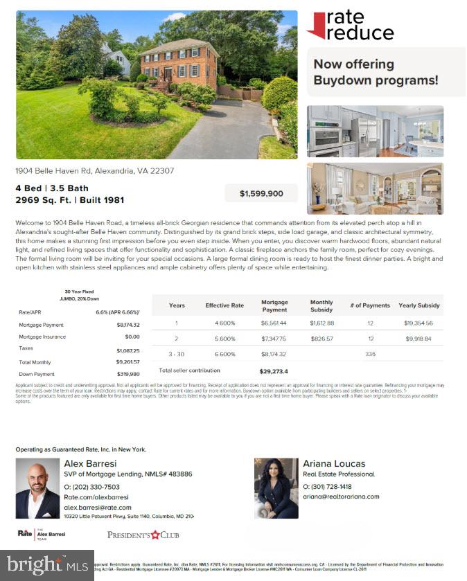 1904 BELLE HAVEN RD, ALEXANDRIA, Virginia 22307, 4 Bedrooms Bedrooms, ,3 BathroomsBathrooms,Residential,For sale,1904 BELLE HAVEN RD,VAFX2251040 MLS # VAFX2251040