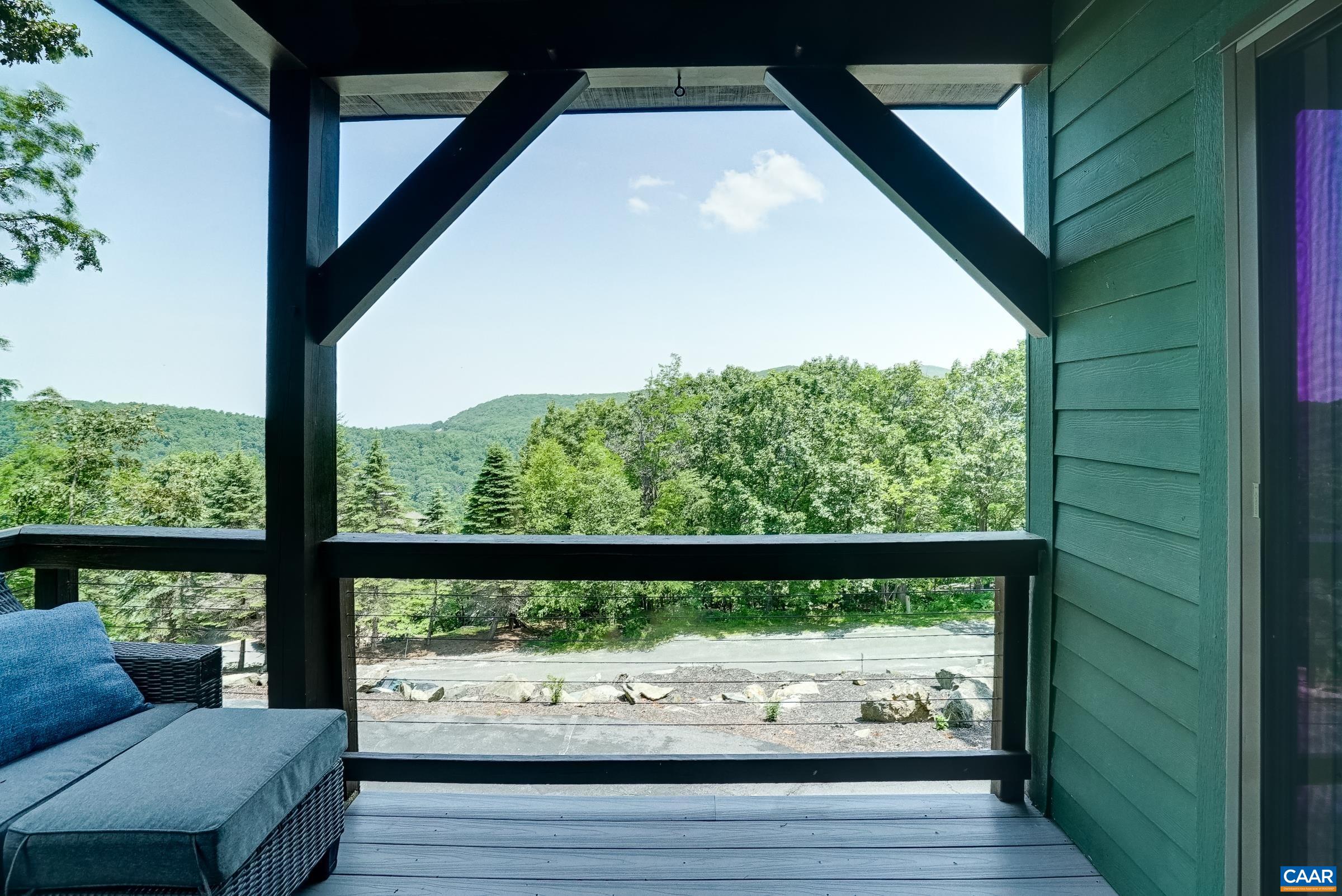Covered deck for outdoor enjoyment.