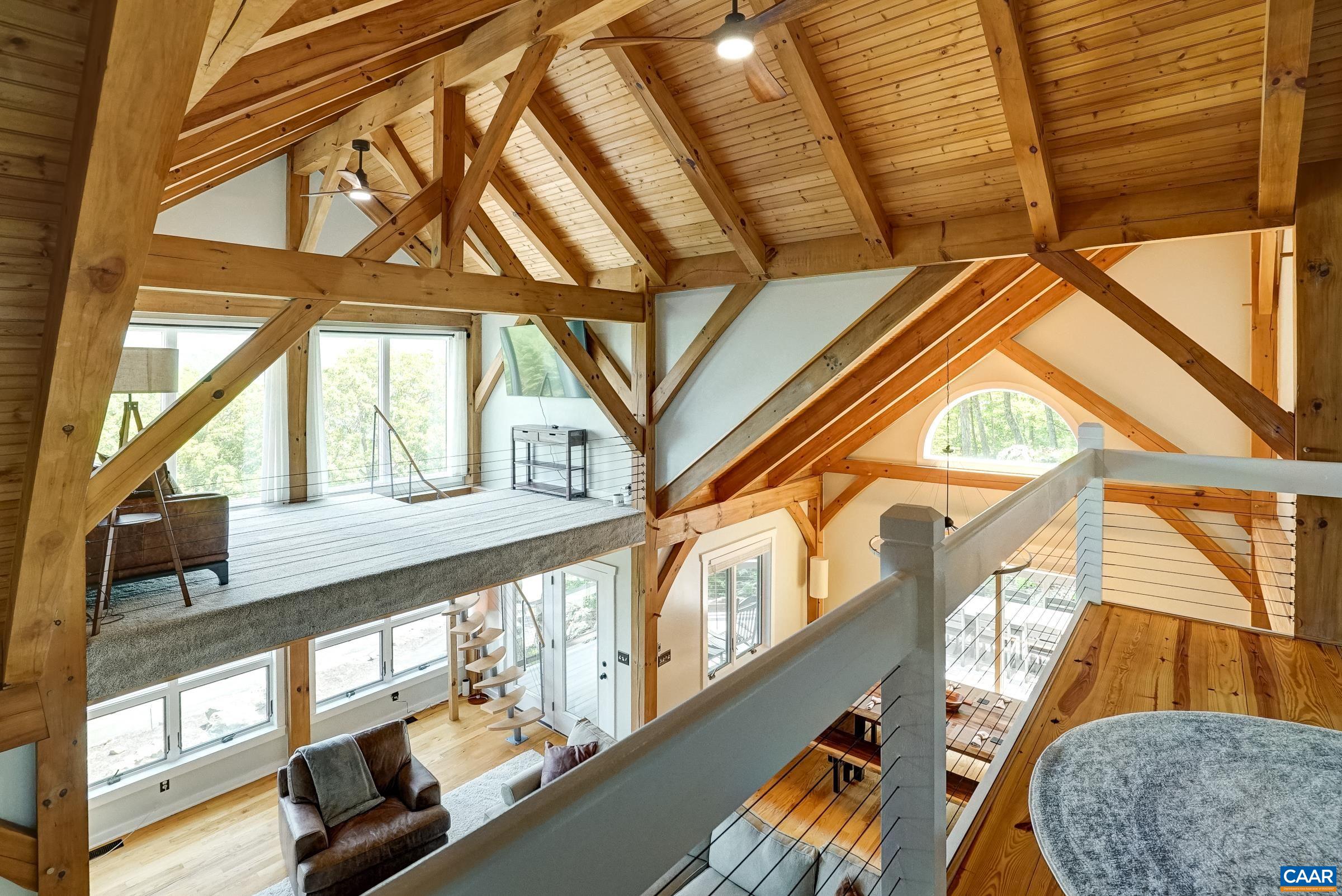 Second floor overlooking the great room.