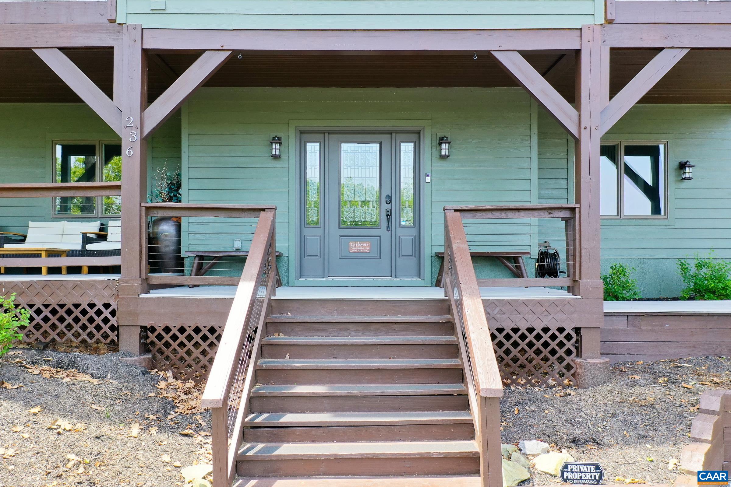 Covered front porch.