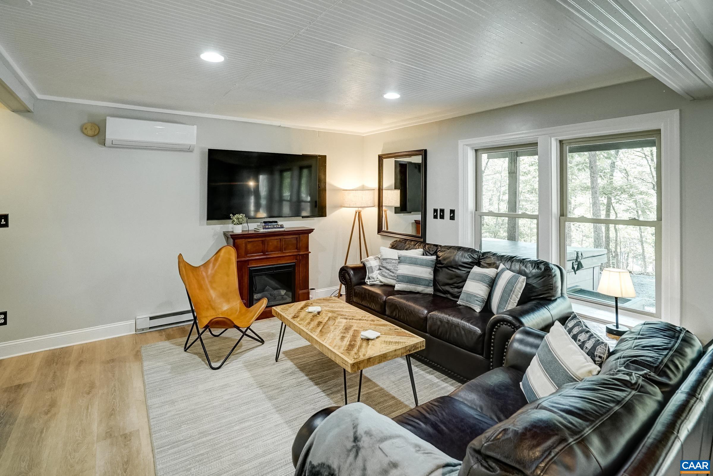 Ground floor rec room is a great hang out space.