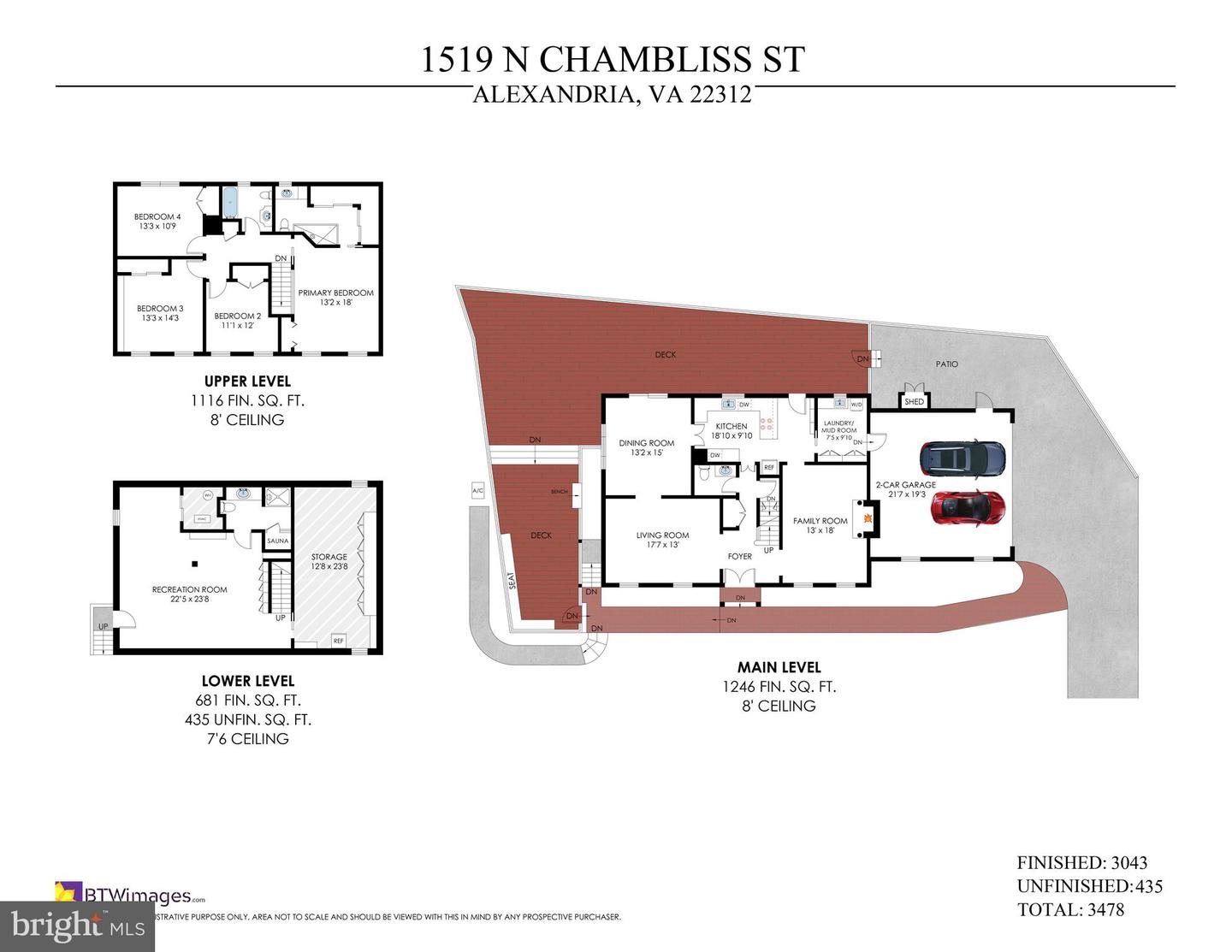 1519 N CHAMBLISS ST, ALEXANDRIA, Virginia 22312, 4 Bedrooms Bedrooms, ,3 BathroomsBathrooms,Residential,For sale,1519 N CHAMBLISS ST,VAAX2046250 MLS # VAAX2046250