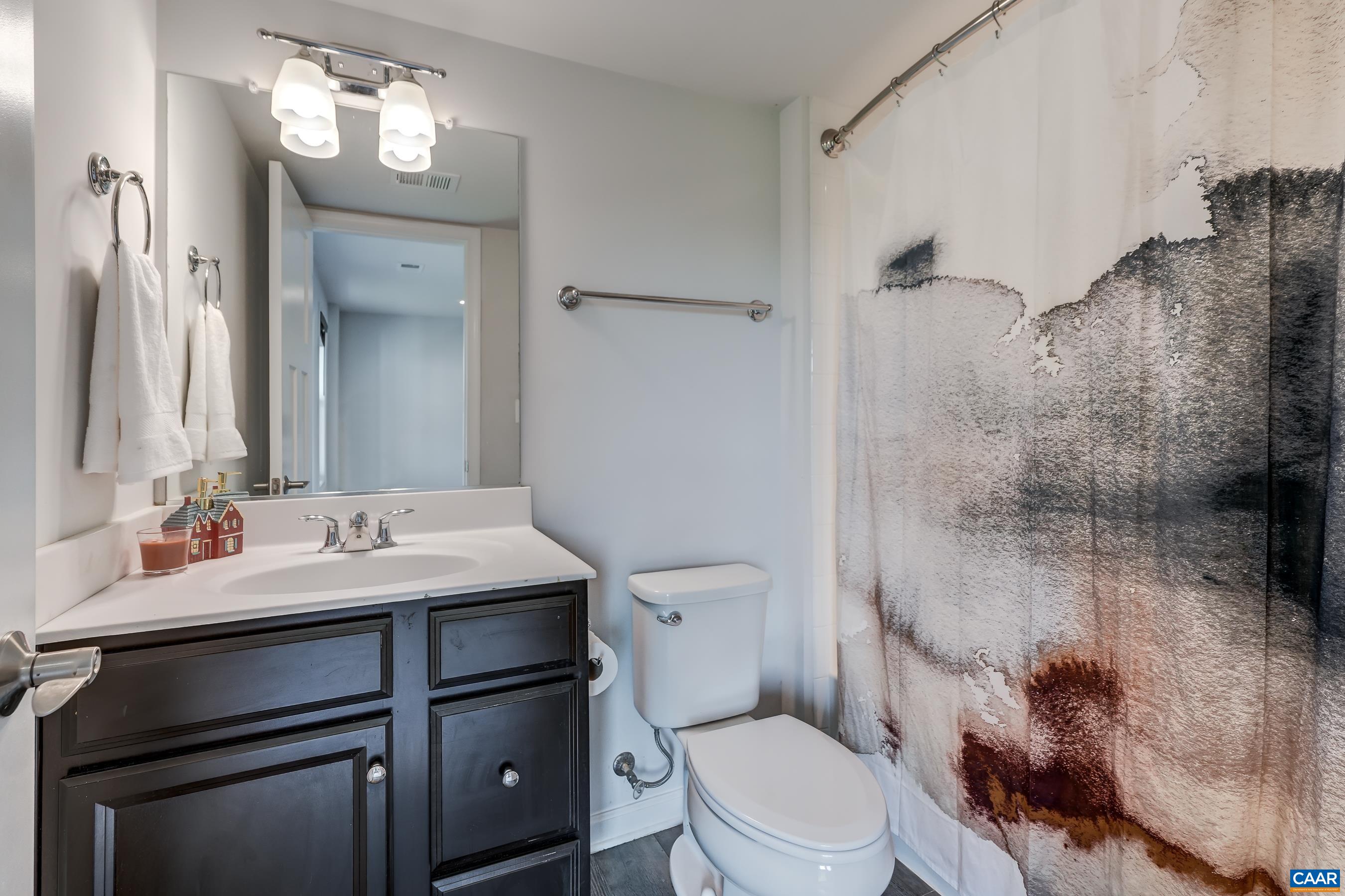 Full bathroom on lower level.
