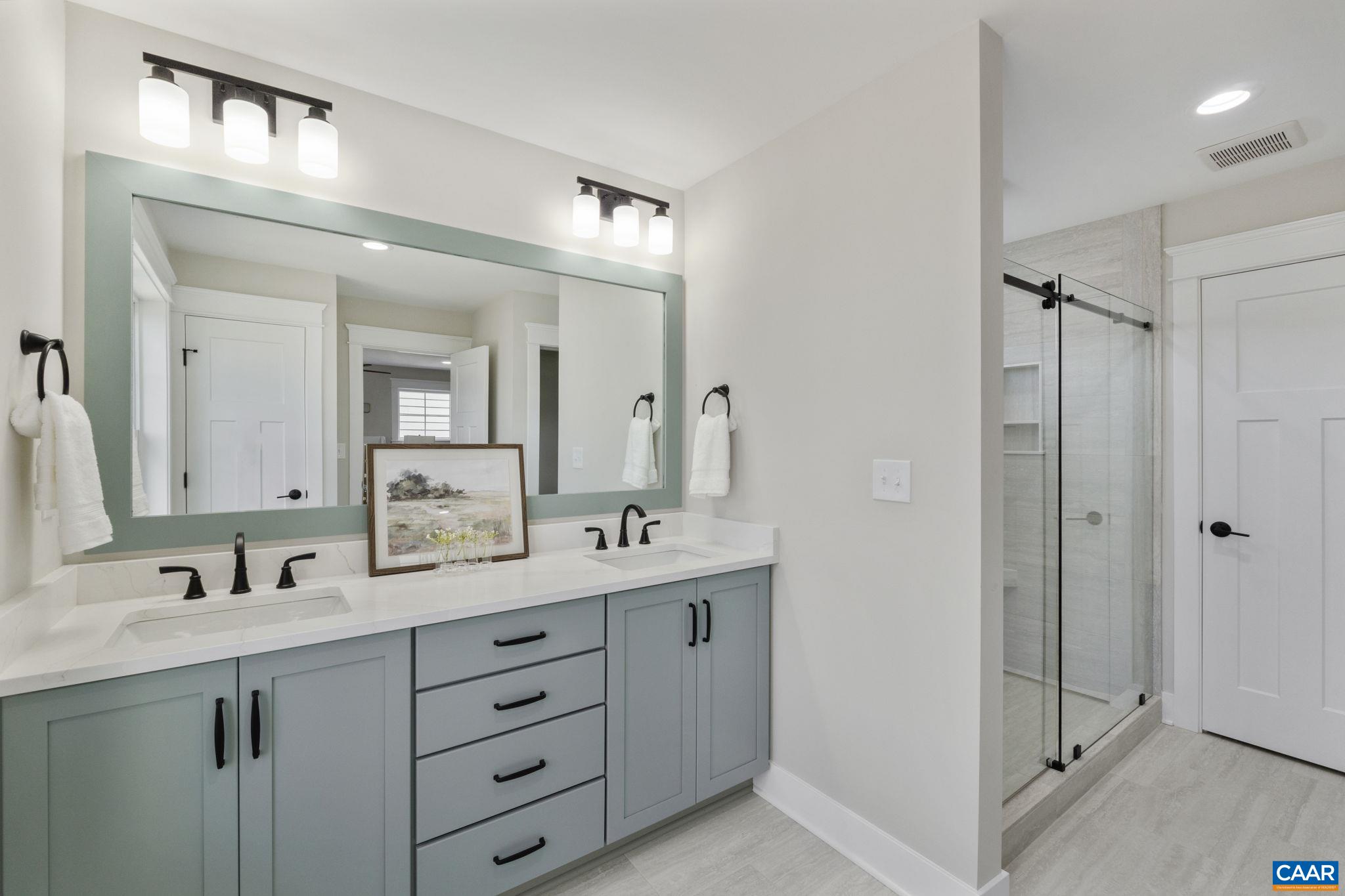 with an oversized shower!