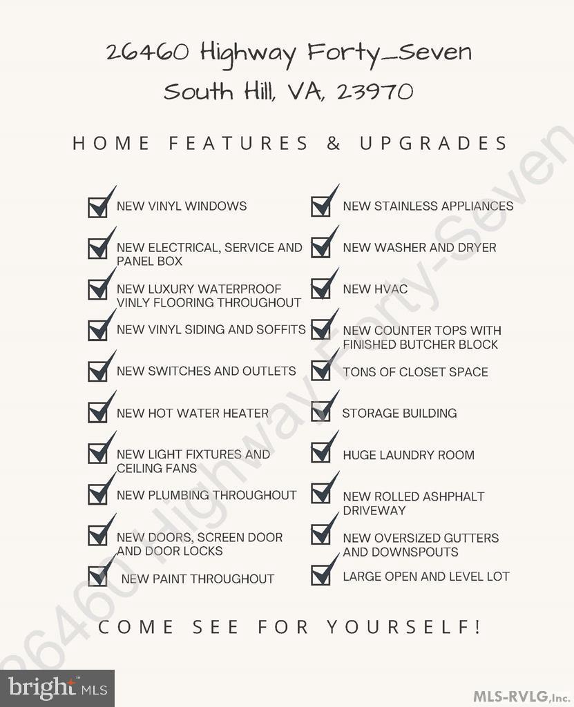 26460 FORTY-SEVEN HWY, SOUTH HILL, Virginia 23970, 3 Bedrooms Bedrooms, 7 Rooms Rooms,2 BathroomsBathrooms,Residential,For sale,26460 FORTY-SEVEN HWY,VAMB2000066 MLS # VAMB2000066