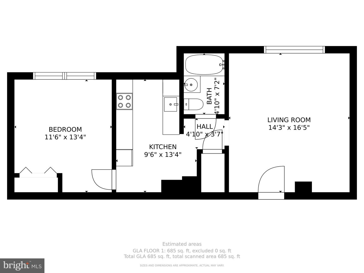 3500 13TH ST NW #208 A, WASHINGTON, District Of Columbia 20010, 1 Bedroom Bedrooms, ,1 BathroomBathrooms,Residential,For sale,3500 13TH ST NW #208 A,DCDC2208646 MLS # DCDC2208646