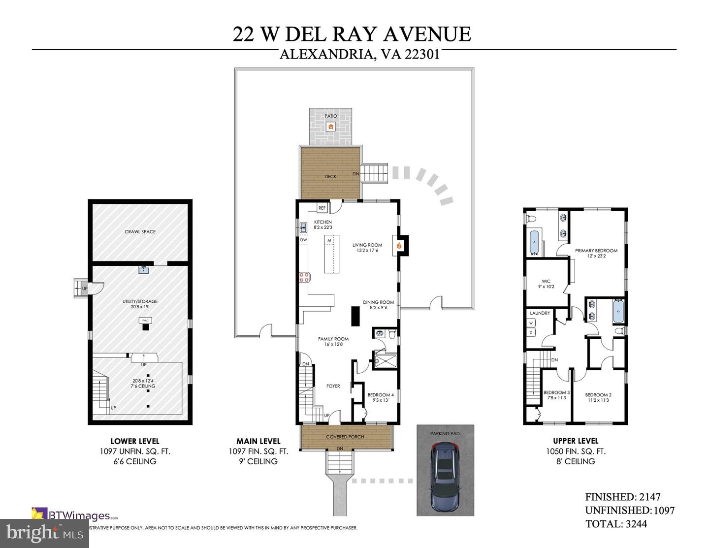 22 W DEL RAY AVE, ALEXANDRIA, Virginia 22301, 4 Bedrooms Bedrooms, ,3 BathroomsBathrooms,Residential,For sale,22 W DEL RAY AVE,VAAX2046816 MLS # VAAX2046816