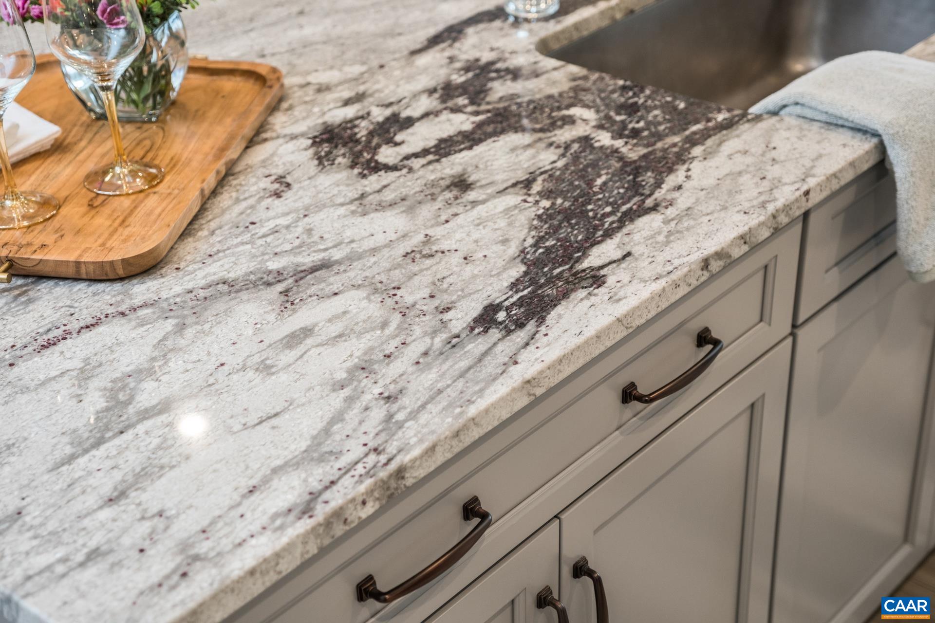 Upgraded granite countertops.