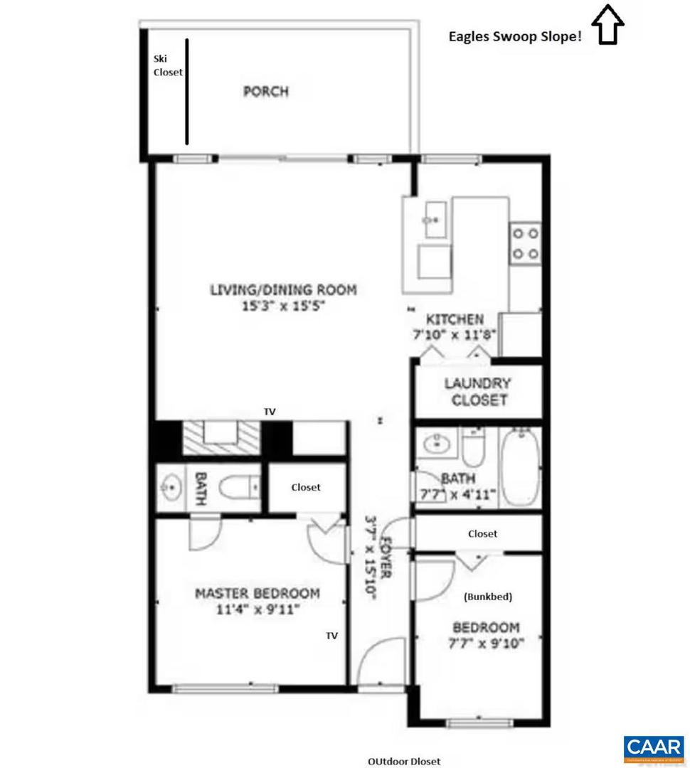 107 EAGLES CT CONDOS #107, WINTERGREEN RESORT, Virginia 22967, 2 Bedrooms Bedrooms, ,1 BathroomBathrooms,Residential,For sale,107 EAGLES CT CONDOS #107,662961 MLS # 662961