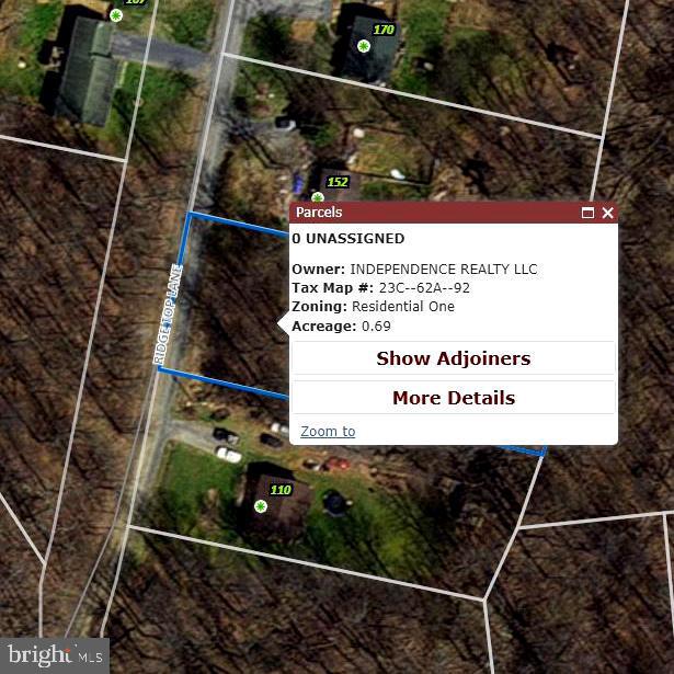 0 RIDGE TOP LANE, FRONT ROYAL, Virginia 22630, ,Land,For sale,0 RIDGE TOP LANE,VAWR2011622 MLS # VAWR2011622