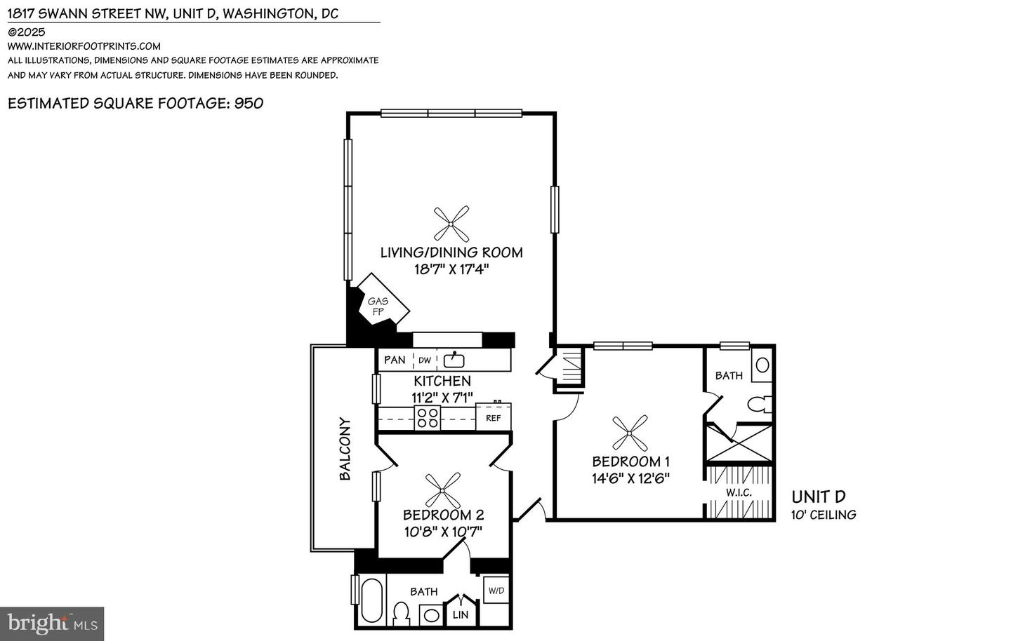 1817 SWANN ST NW #D, WASHINGTON, District Of Columbia 20009, 2 Bedrooms Bedrooms, ,2 BathroomsBathrooms,Residential,For sale,1817 SWANN ST NW #D,DCDC2199842 MLS # DCDC2199842