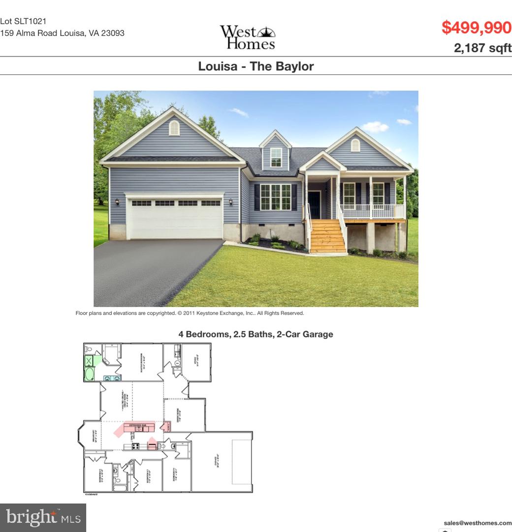 159 ALMA RD, LOUISA, Virginia 23093, 4 Bedrooms Bedrooms, ,2 BathroomsBathrooms,Residential,For sale,159 ALMA RD,VALA2008206 MLS # VALA2008206