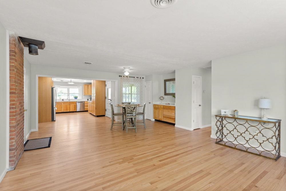 with access to screened porch and flue for wood stove!