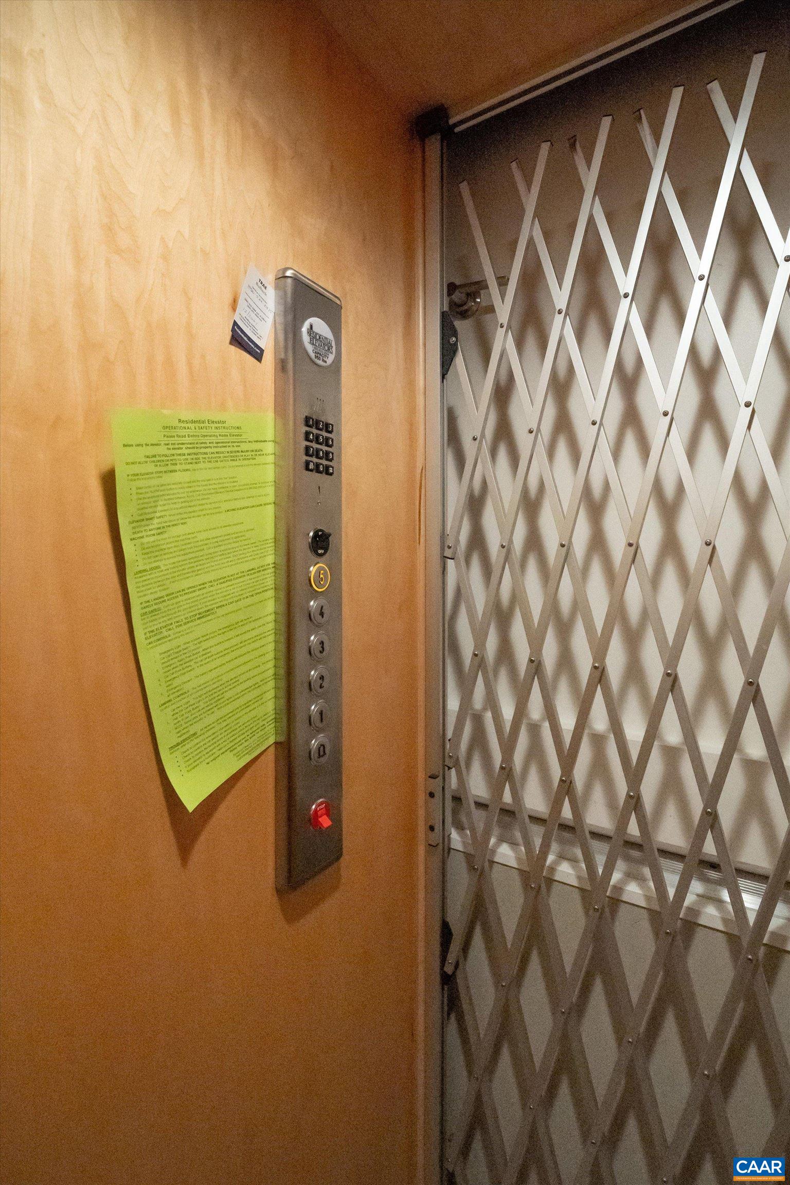 Elevator servicing all floors from garage to the rooftop