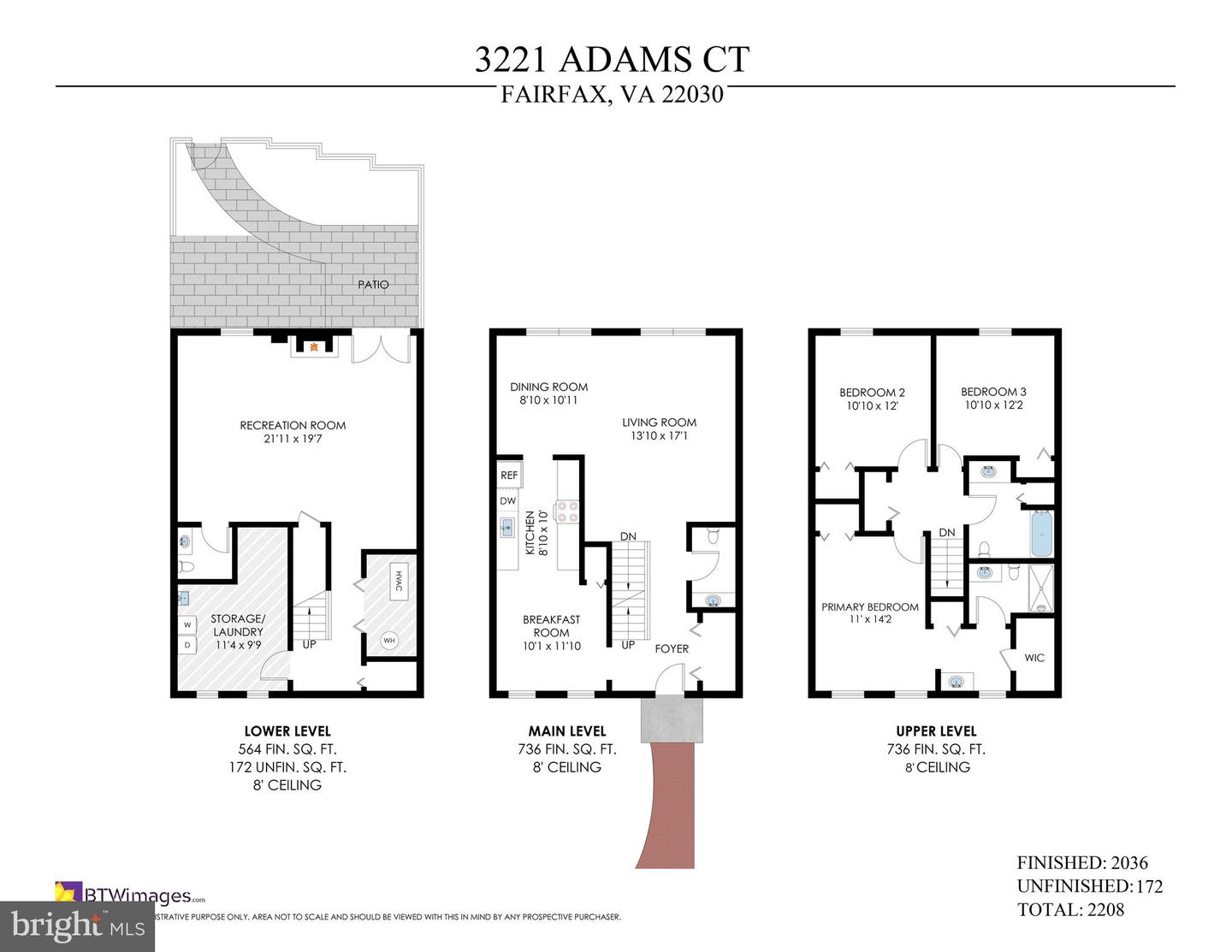 3221 ADAMS CT, FAIRFAX, Virginia 22030, 3 Bedrooms Bedrooms, ,2 BathroomsBathrooms,Residential,For sale,3221 ADAMS CT,VAFC2006540 MLS # VAFC2006540