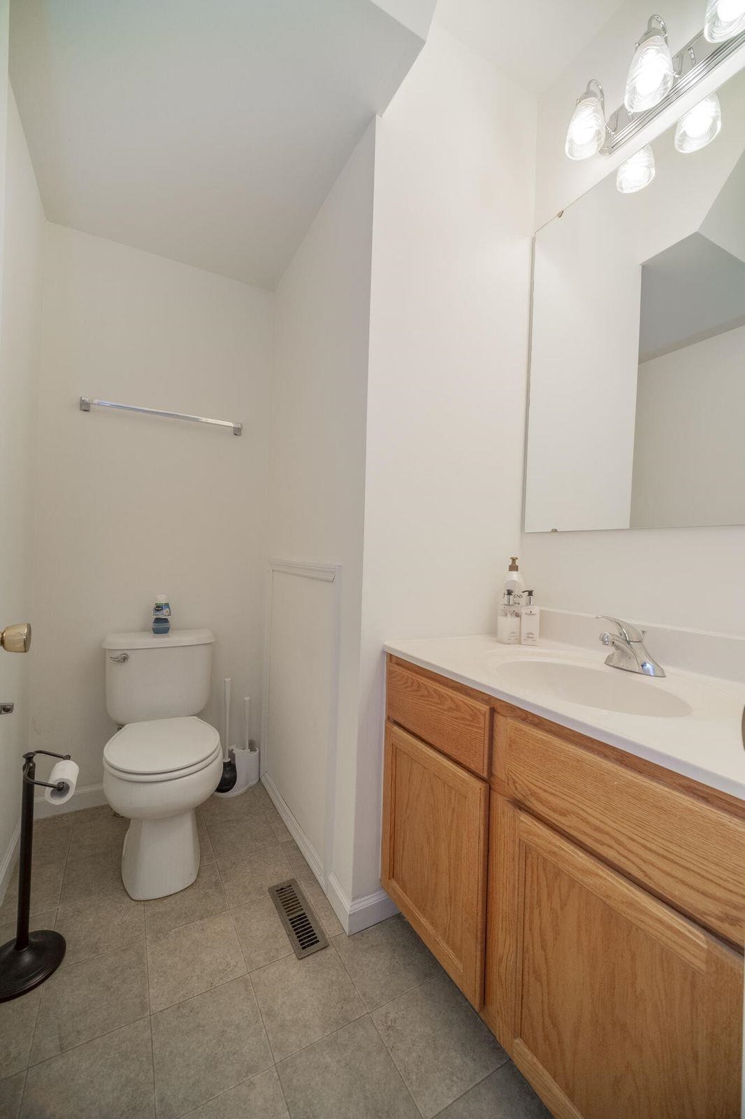1st Fl. Half Bath  First floor features a half bath.