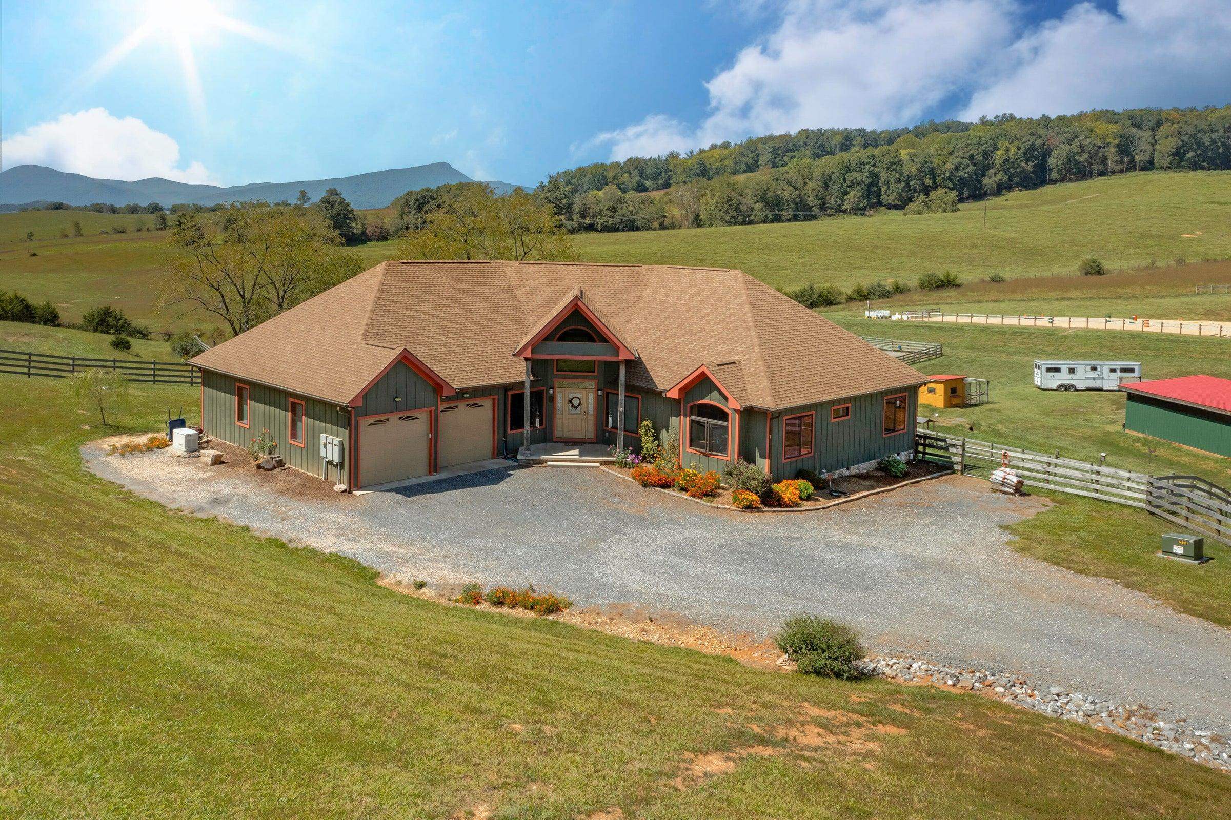 View of Jump Mountain from the entry to the property.