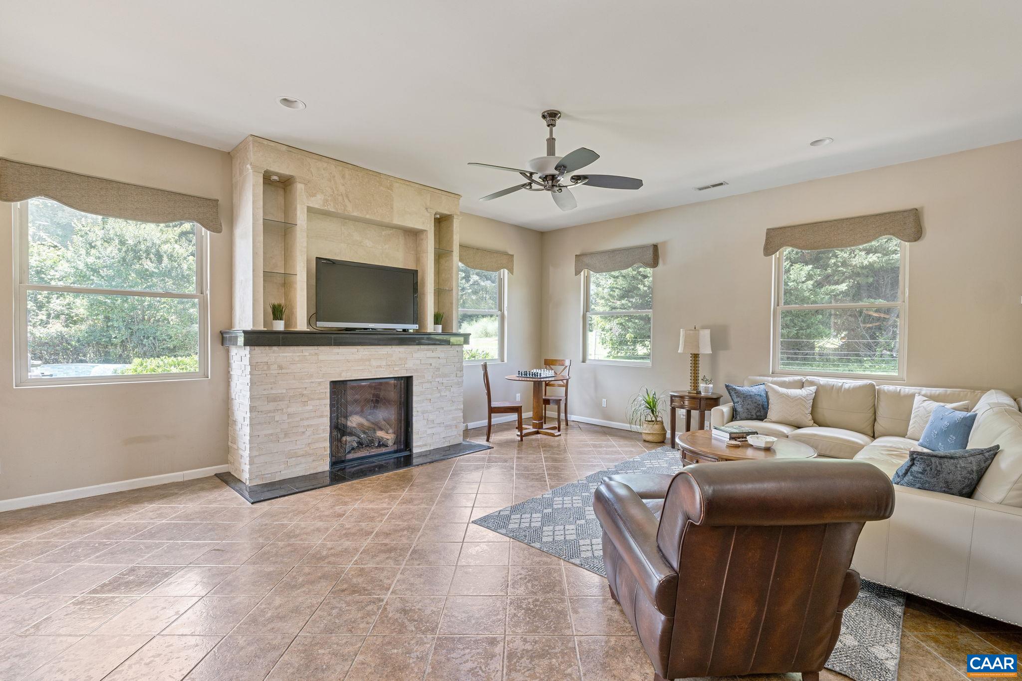 Generously sized, sun-filled living room