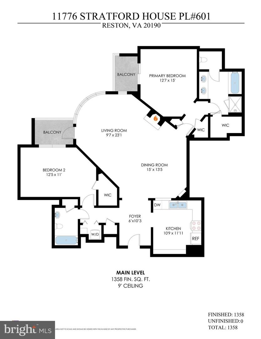 11776 STRATFORD HOUSE PL #601, RESTON, Virginia 20190, 2 Bedrooms Bedrooms, ,2 BathroomsBathrooms,Residential,For sale,11776 STRATFORD HOUSE PL #601,VAFX2248852 MLS # VAFX2248852