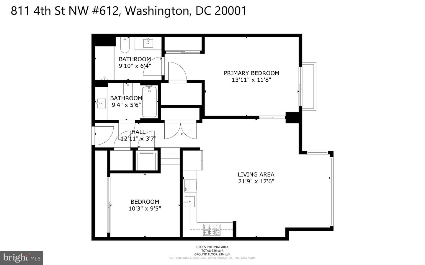 811 4TH ST NW #612, WASHINGTON, District Of Columbia 20001, 2 Bedrooms Bedrooms, ,2 BathroomsBathrooms,Residential,For sale,811 4TH ST NW #612,DCDC2210956 MLS # DCDC2210956