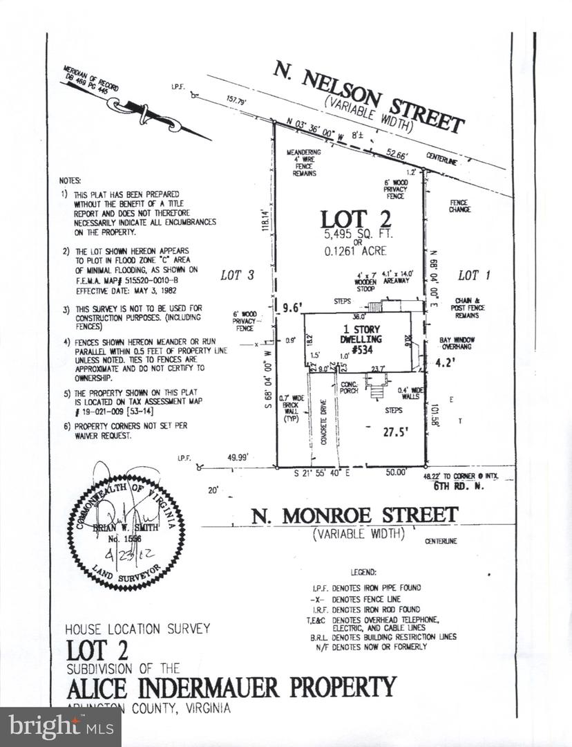 534 N MONROE ST, ARLINGTON, Virginia 22201, ,Land,For sale,534 N MONROE ST,VAAR2060828 MLS # VAAR2060828