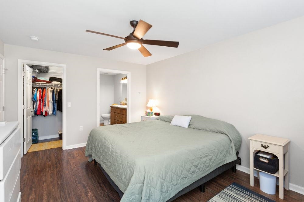 on the main level with 2 walk-in closets