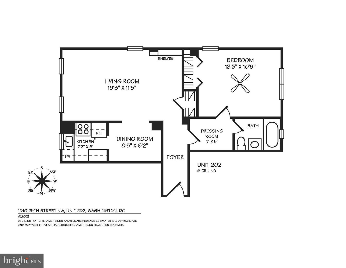 1010 25TH ST NW #202, WASHINGTON, District Of Columbia 20037, 1 Bedroom Bedrooms, ,1 BathroomBathrooms,Residential,For sale,1010 25TH ST NW #202,DCDC2210350 MLS # DCDC2210350