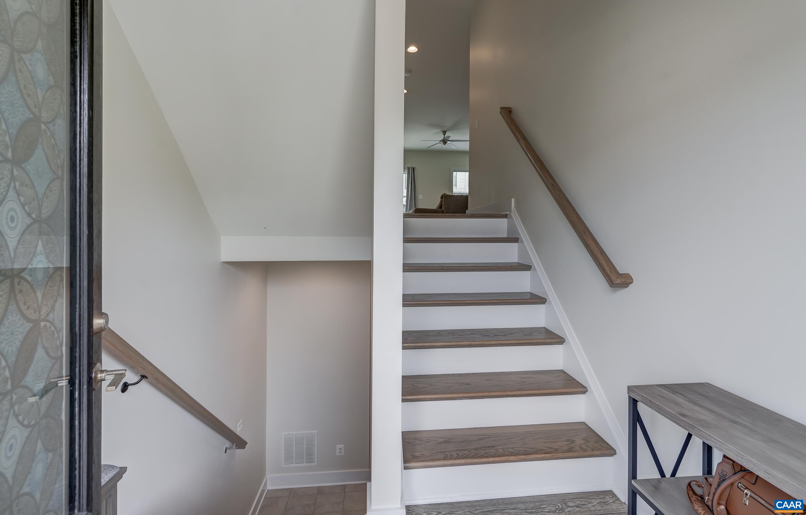 Luxury vinyl floors in flyer and throughout the main level.