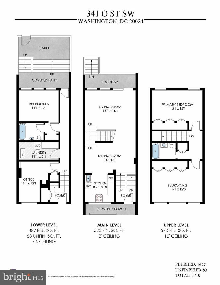 341 O ST SW, WASHINGTON, District Of Columbia 20024, 3 Bedrooms Bedrooms, ,2 BathroomsBathrooms,Residential,For sale,341 O ST SW,DCDC2208410 MLS # DCDC2208410