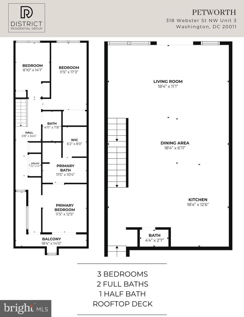 318 WEBSTER ST NW #3, WASHINGTON, District Of Columbia 20011, 3 Bedrooms Bedrooms, ,2 BathroomsBathrooms,Residential,For sale,318 WEBSTER ST NW #3,DCDC2204246 MLS # DCDC2204246
