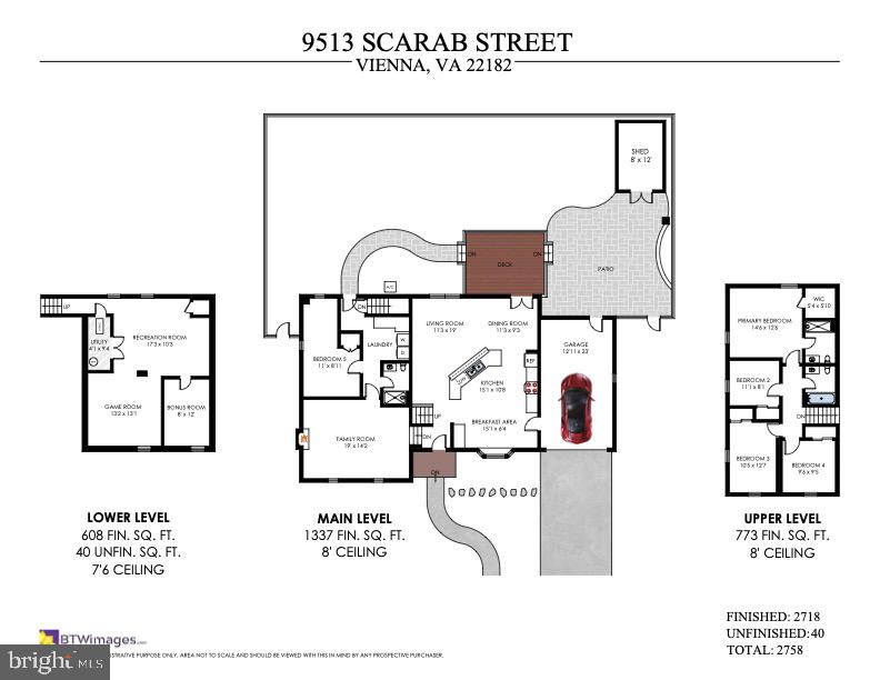 9513 SCARAB ST, VIENNA, Virginia 22182, 5 Bedrooms Bedrooms, ,3 BathroomsBathrooms,Residential,For sale,9513 SCARAB ST,VAFX2254410 MLS # VAFX2254410
